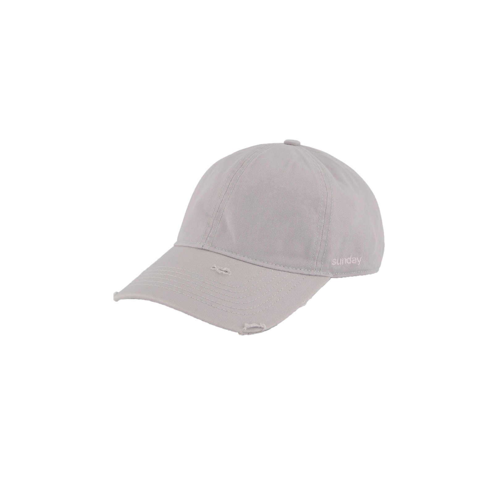 distressed-script-sunday-cap-grey sunday cap grey