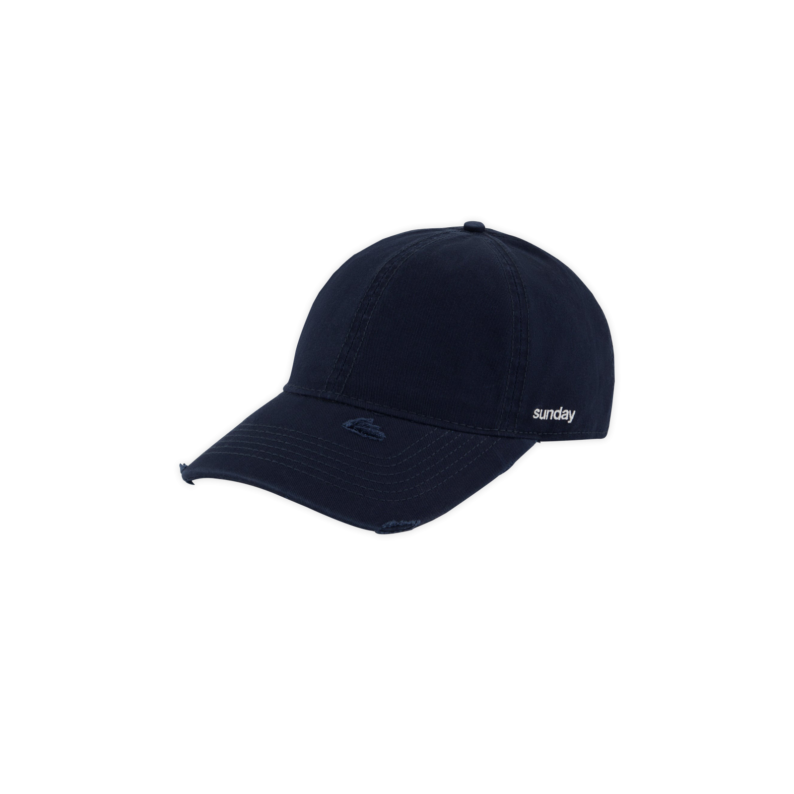 distressed-script-sunday-cap-navy sunday cap navy