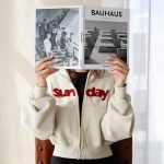 sunday zip up hoodie cream